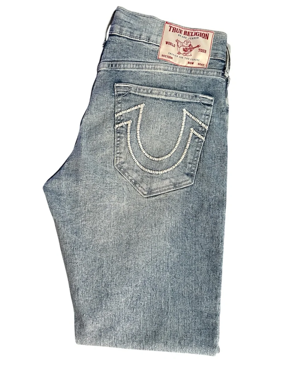True Religion Men's Light Wash Slim Jeans
